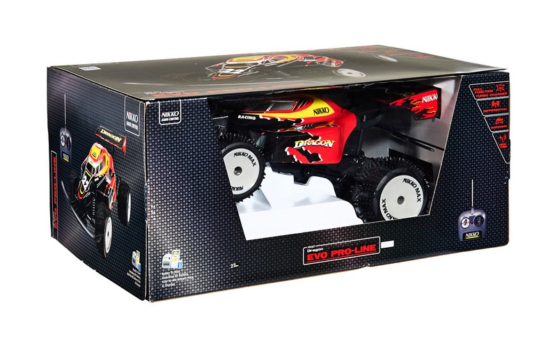 Nikko Mighty Max 4WD Evo Buggy 1/16 Bleu - Pré-assemblé + Chargeur, Occasion