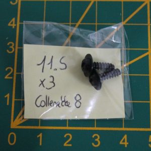 Lot de 2 vis 11.5x3 à collerette 8