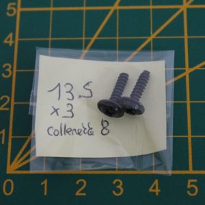 Lot de 2 vis 13.5x3 à collerette 8