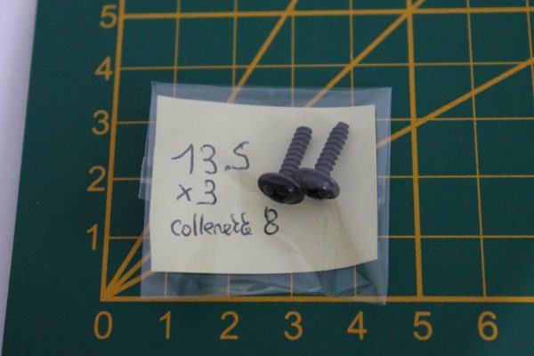 Lot de 2 vis 13.5x3 à collerette 8