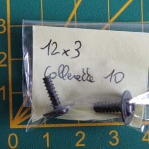 Lot de 2 vis 12x3 à collerette 10
