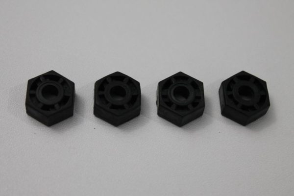 Lot de 4 hexagones de roues pour Nikko Super Evolution 1/10 2 ou 4 roues motrices