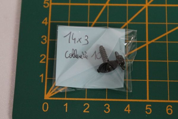 Lot de 2 vis 14x3 à collerette 10