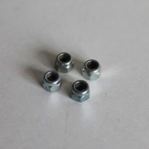 Lot de 4 écrous de roue 7 mm (argentés)
