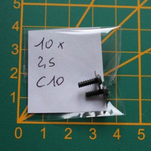 Lot de 2 vis 10x2,5 à collerette 10