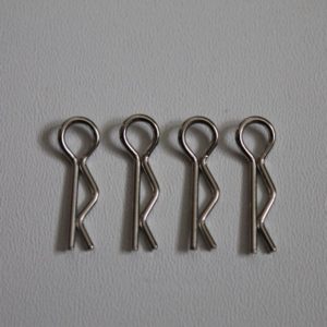 Lot de 4 clips de carrosserie en acier