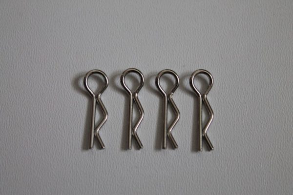 Lot de 4 clips de carrosserie en acier