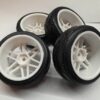 Roues complètes "12 batons blanc" avec pneus slick pour Nikko Super Evolution 1/10 – Image 3