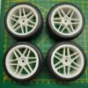 Roues complètes "12 batons blanc" avec pneus slick pour Nikko Super Evolution 1/10 – Image 4