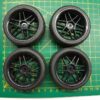 Roues complètes "12 batons noires" avec pneus slick pour Nikko Super Evolution 1/10 – Image 4