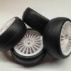 Roues complètes "20 batons blanches" avec pneus slick pour Nikko Super Evolution 1/10 – Image 2
