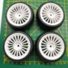 Roues complètes "20 batons blanches" avec pneus slick pour Nikko Super Evolution 1/10 – Image 4