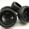 Roues complètes "20 batons noires" avec pneus slick pour Nikko Super Evolution 1/10 – Image 3