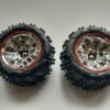 Roues avant avec jantes à liseré rouge et fusées pour Nikko Turbo Panther X2 Elite – Image 2