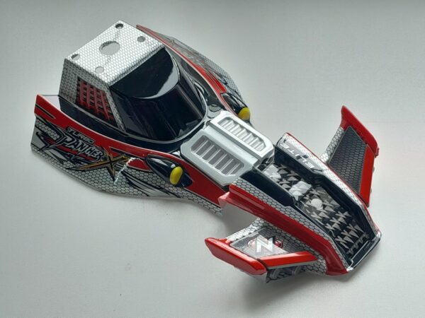 Carrosserie partielle en lexan rouge pour Nikko Turbo Panther X2 Elite