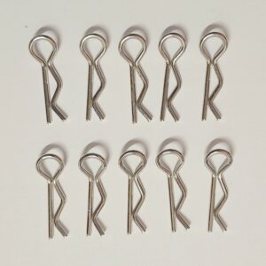 Lot de 10 clips de carrosserie en acier