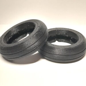 Set de pneus avant étroits (x2) pour Nikko Turbo Panther Frame Buggy vintage