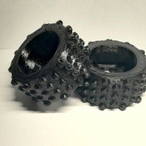 Set de pneus avant larges (x2) pour Nikko Turbo Panther Frame Buggy vintage